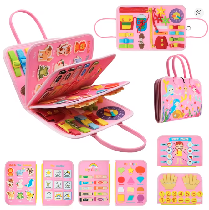 لوح أنشطة مونتيسوري للأطفال